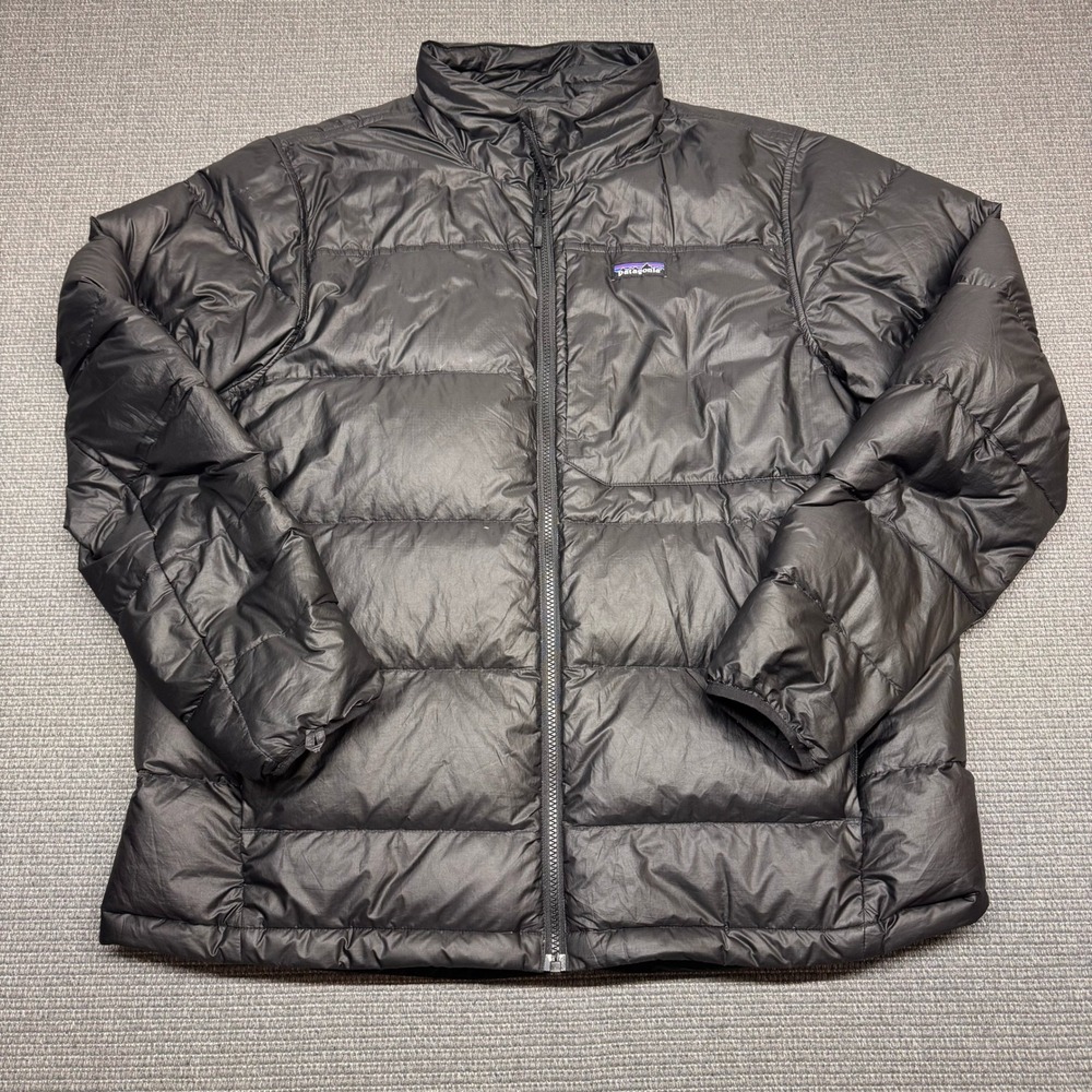 Patagonia Mens XL Hi-Loft‎ Down Sweater Puffer Jacket Black Full Zip 84830